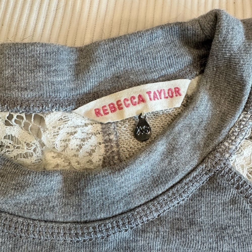 Rebecca Taylor Lace Detail Sweatshirt - Picture 5 of 7